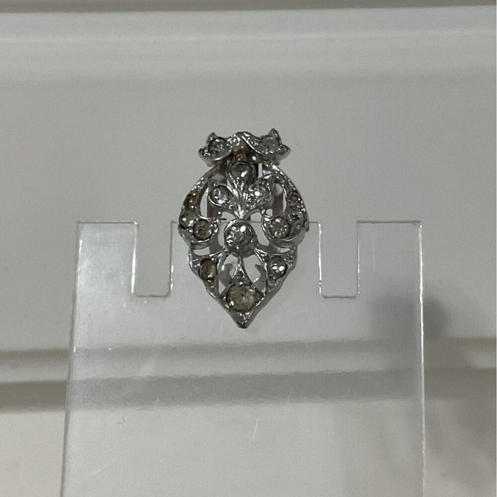 Vintage Art Deco Rhinestone Fur Clip
